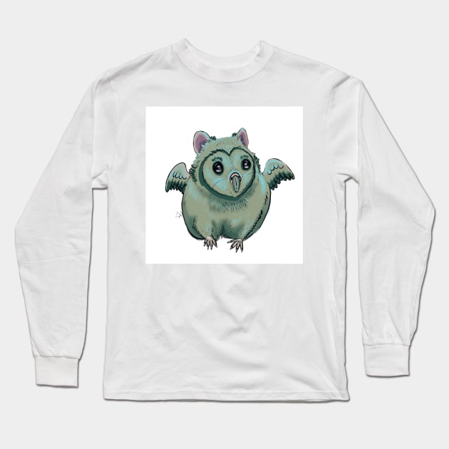 Owl Hamster Animal Hybrid Long Sleeve T-Shirt by Xetalo